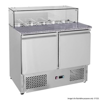 GNS900E Two Door Salad Marble Prep Top