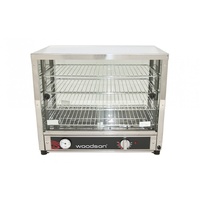 Woodson 100 Capacity Pie Display with Sliding Doors on Both Sides W.PIA100G