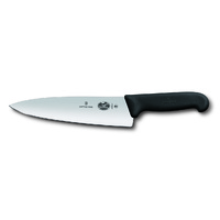 Victorinox Cooks Carving Knife 20cm Extra Wide Fibrox - Black