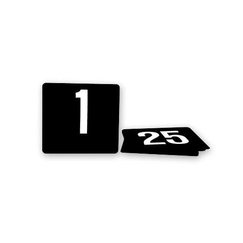 Table Numbers 1-100pk White on Black